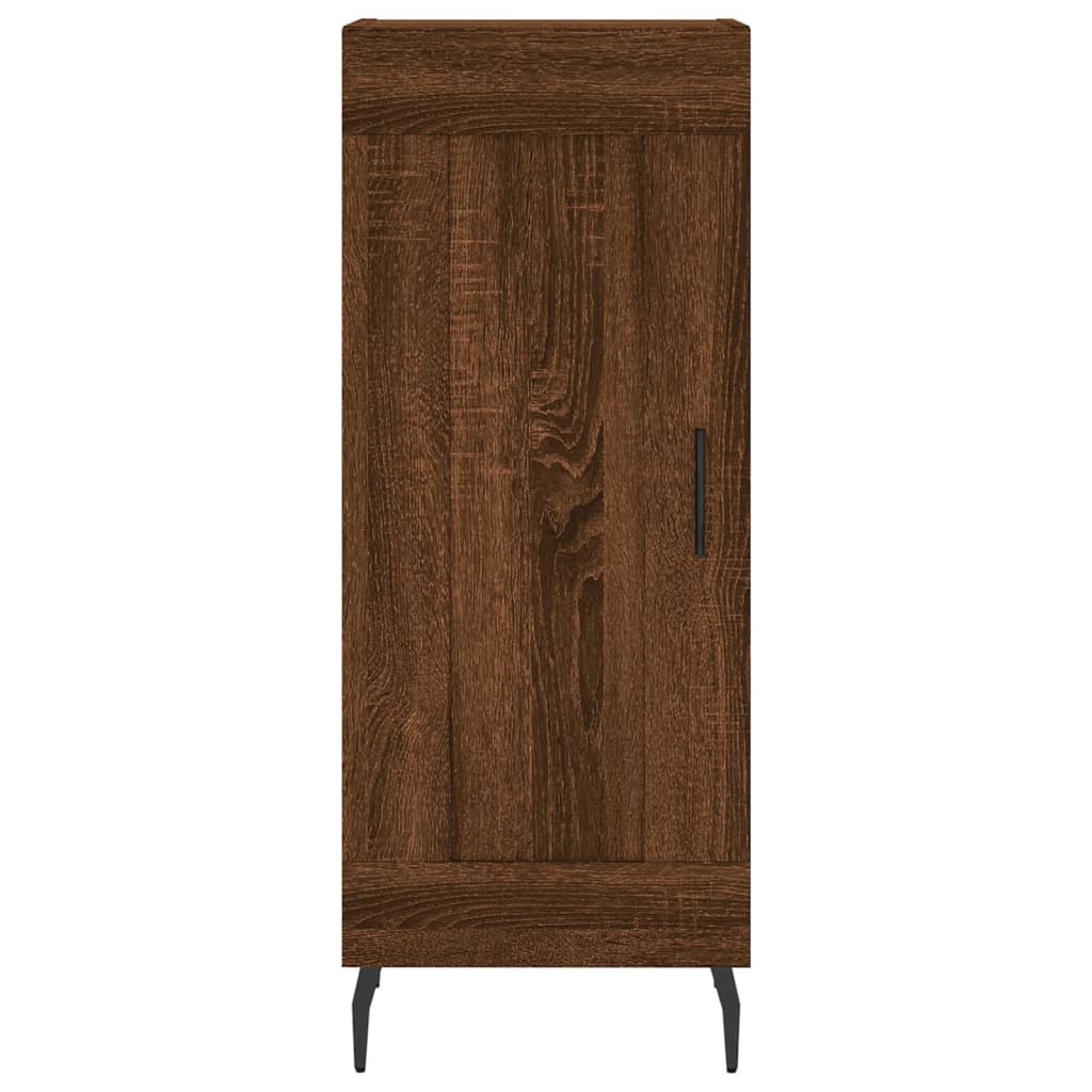 Side cabinet, brown oak, 34.5x34x90cm, engineered wood