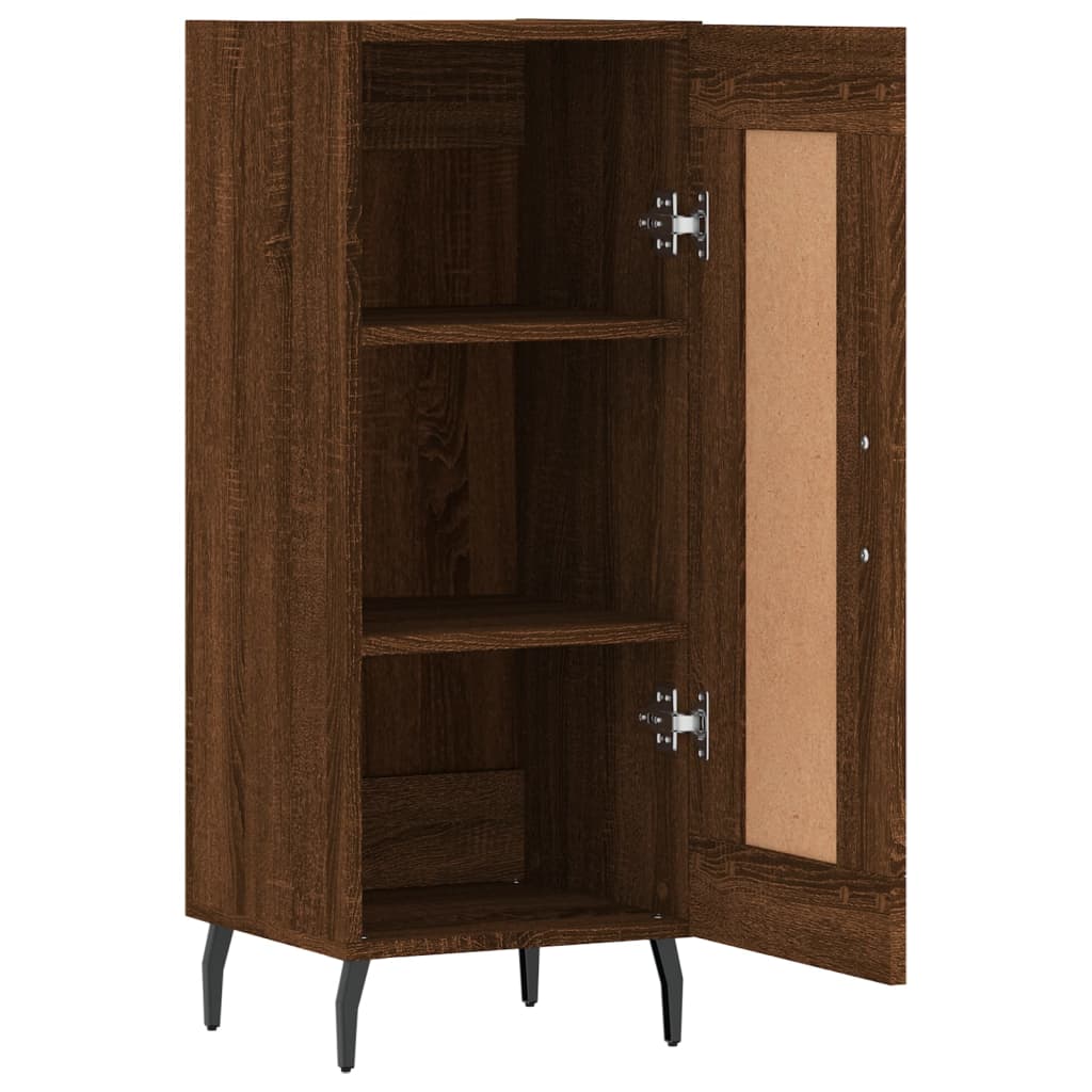 Side cabinet, brown oak, 34.5x34x90cm, engineered wood