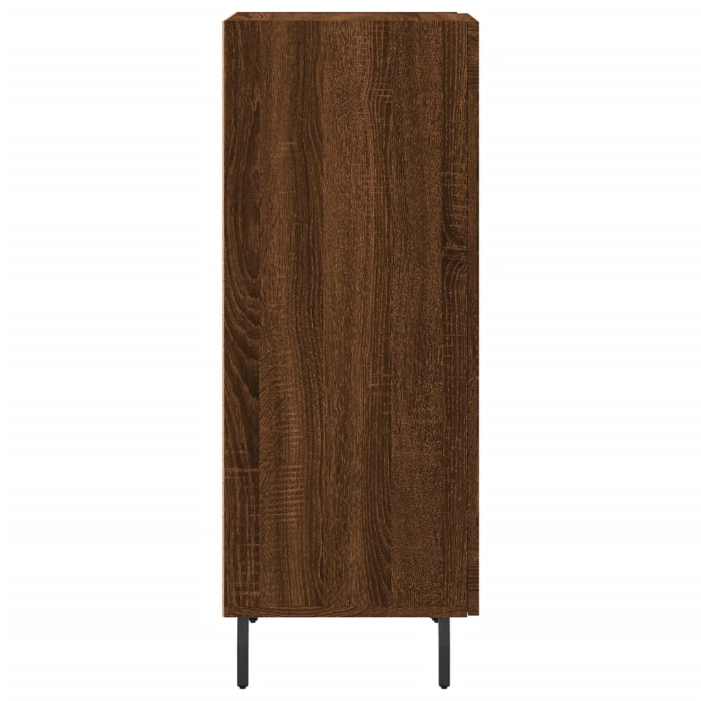 Side cabinet, brown oak, 34.5x34x90cm, engineered wood