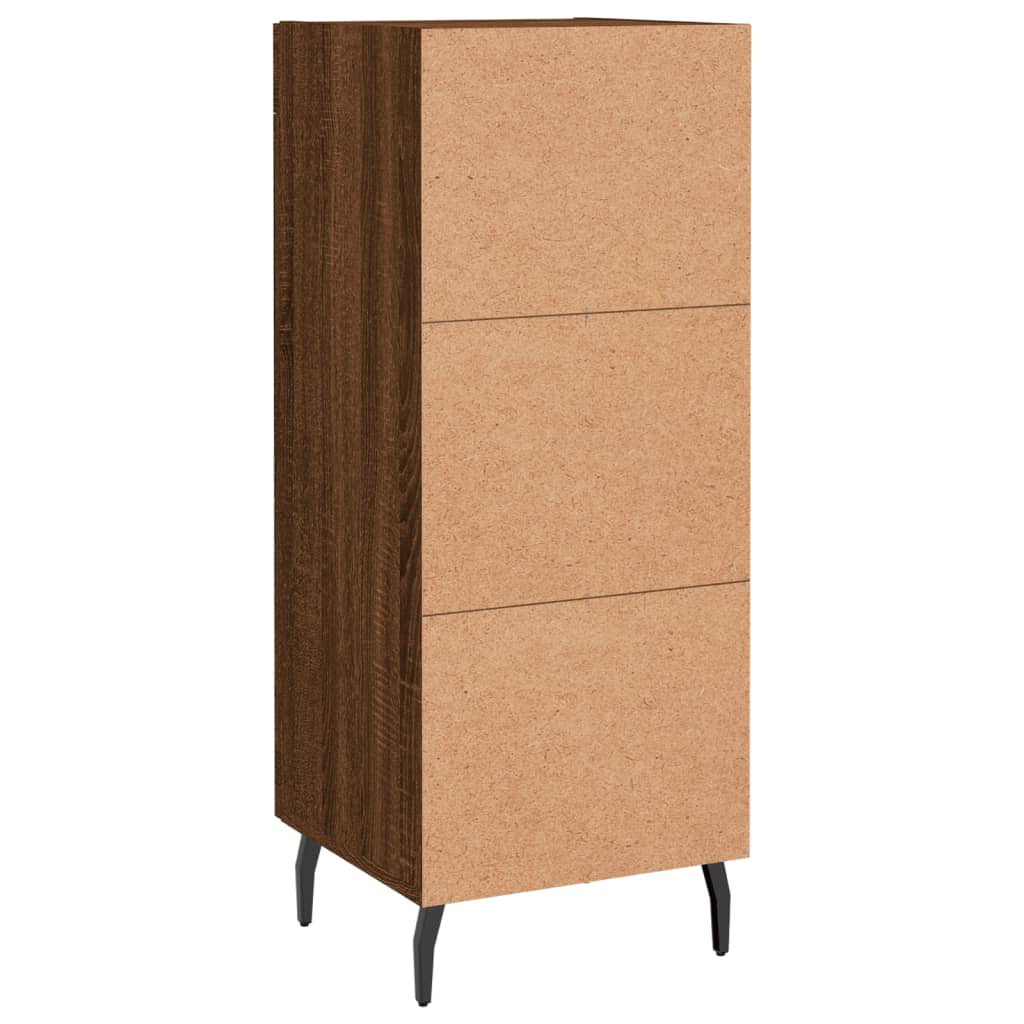 Side cabinet, brown oak, 34.5x34x90cm, engineered wood
