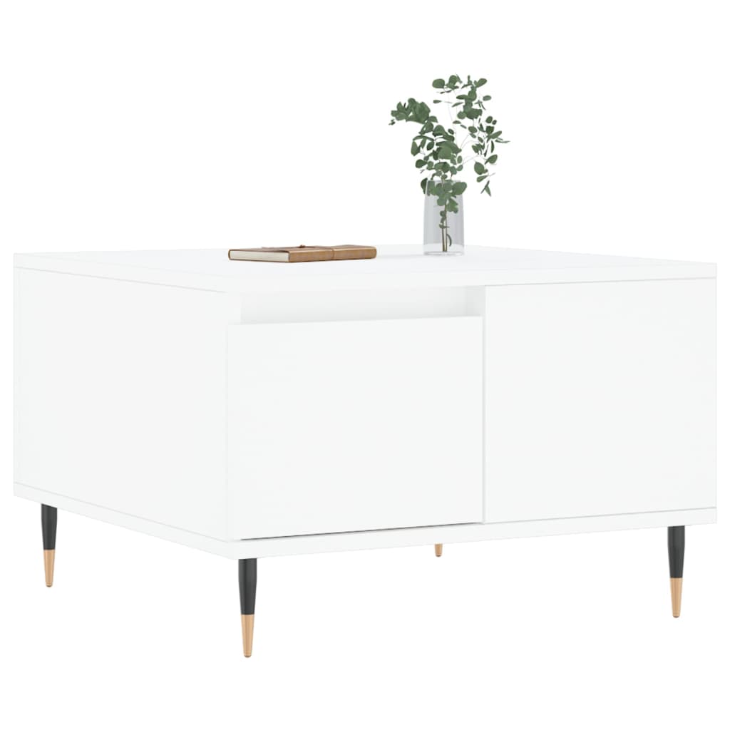 Coffee table, white, 55x55x36.5cm, engineered wood