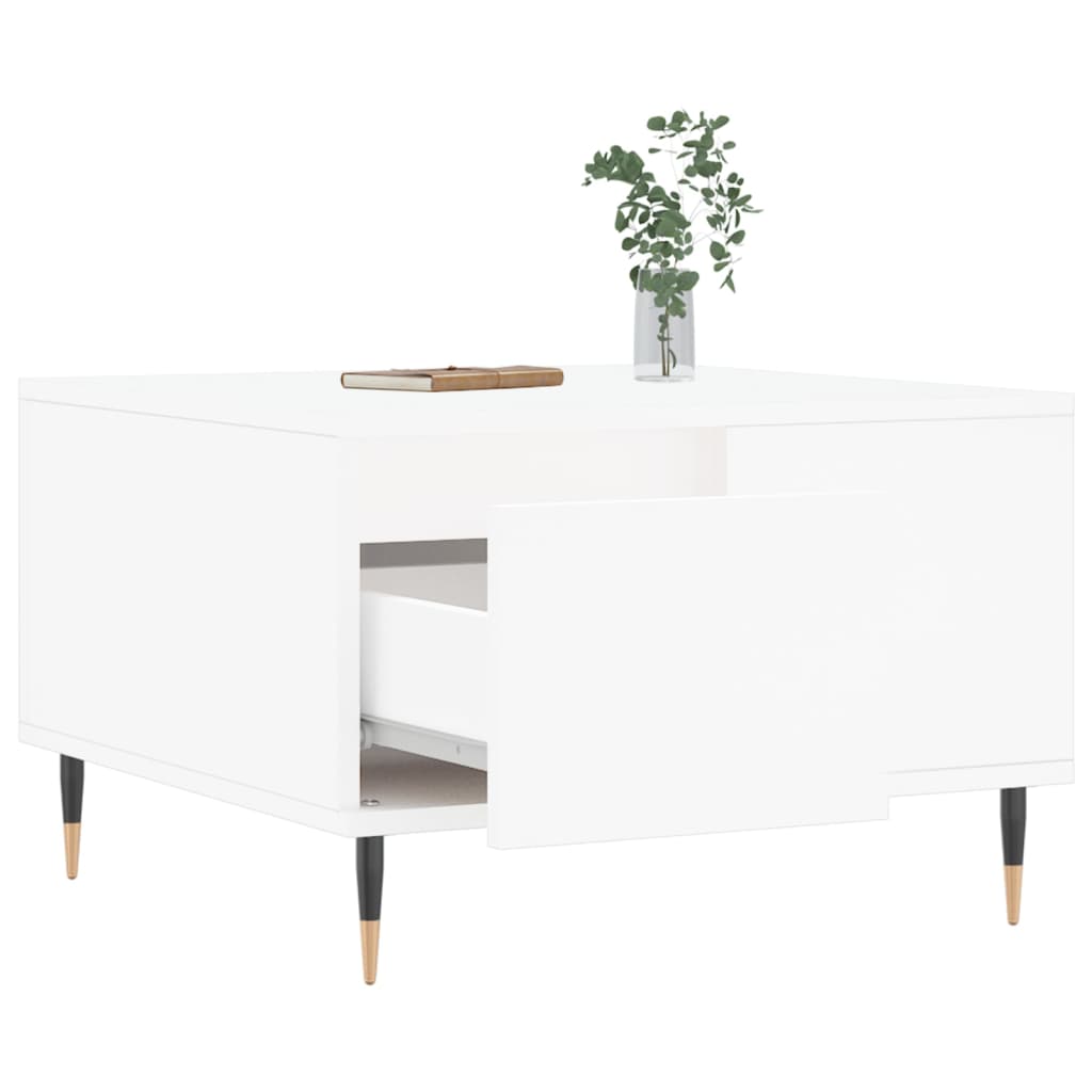 Coffee table, white, 55x55x36.5cm, engineered wood