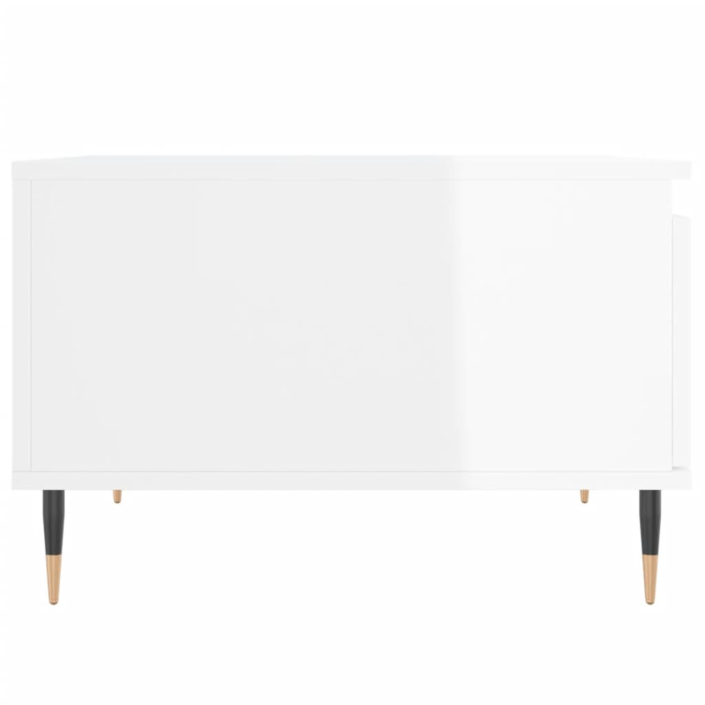 Coffee table, white, 55x55x36.5cm, wood, gloss
