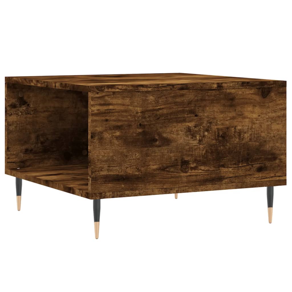 Coffee table, smoked oak, 55x55x36.5cm, engineered wood