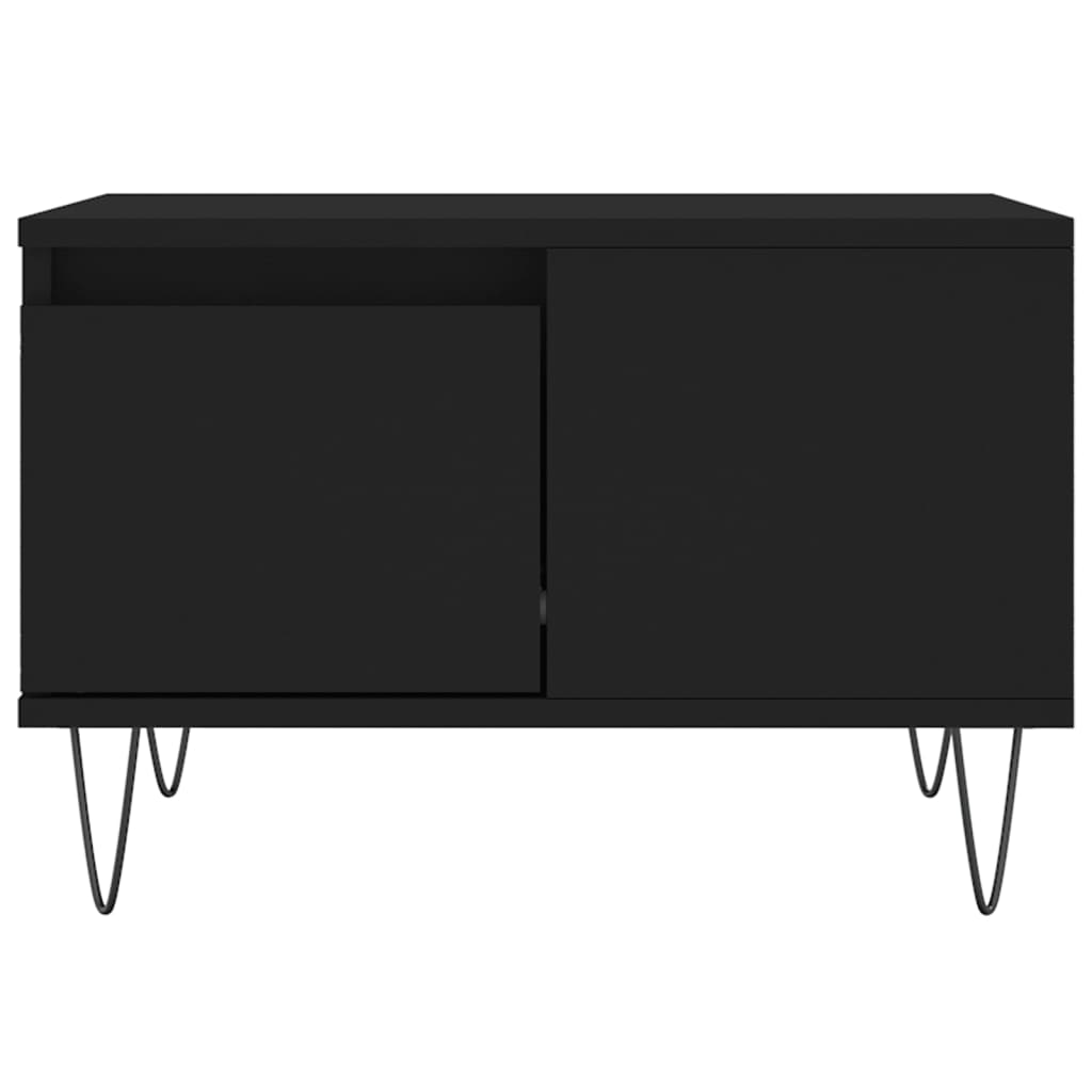 Coffee table, black, 55x55x36.5cm, engineered wood