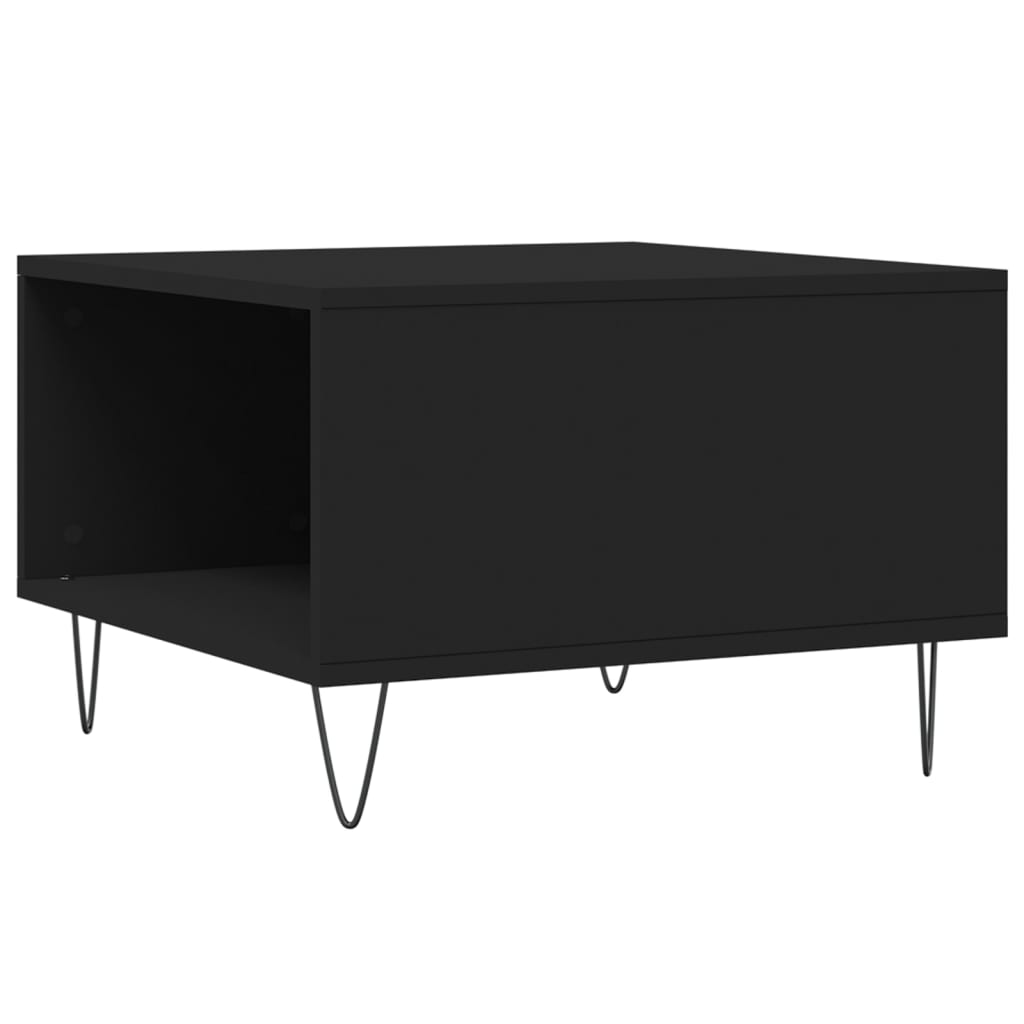 Coffee table, black, 55x55x36.5cm, engineered wood