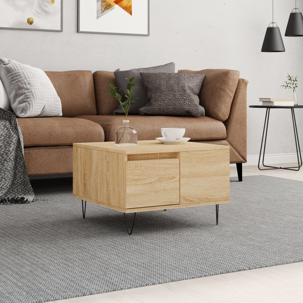 Coffee table, Sonoma oak, 55x55x36.5cm, engineered wood