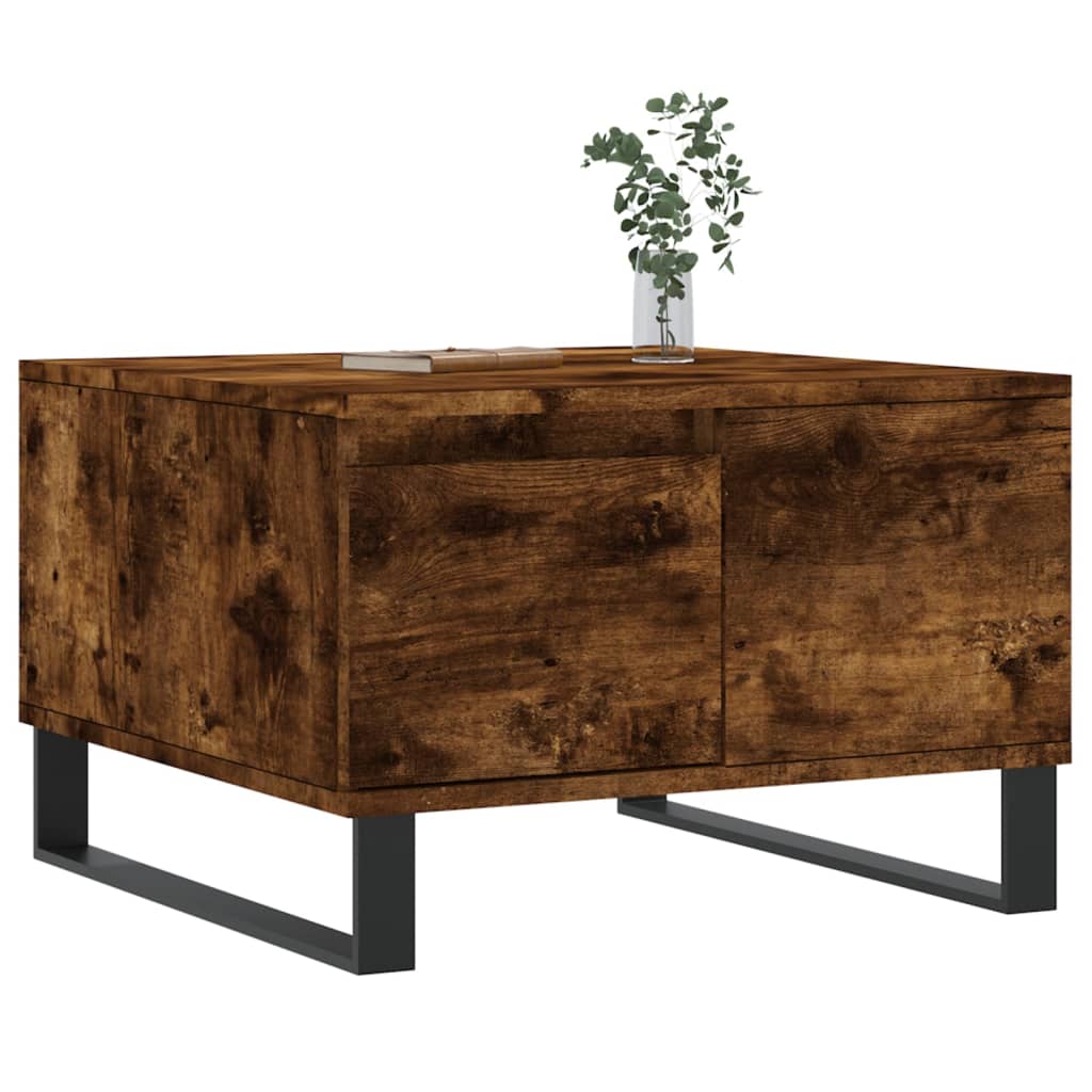 Coffee table, smoky oak, 55x55x36.5cm, engineered wood
