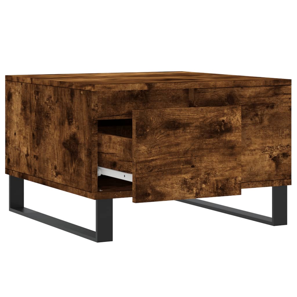 Coffee table, smoky oak, 55x55x36.5cm, engineered wood