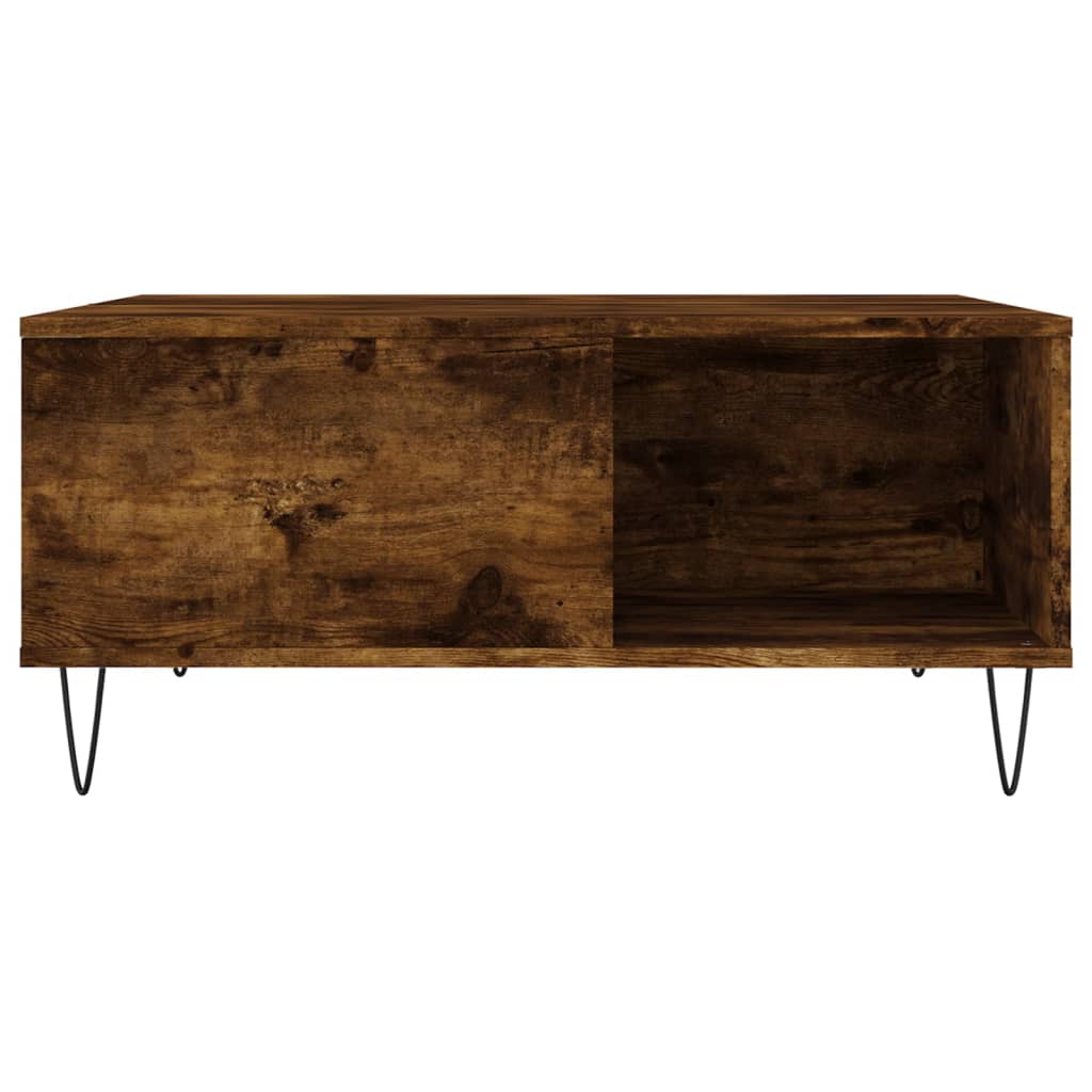 Coffee table, smoky oak, 80x80x36.5cm, engineered wood
