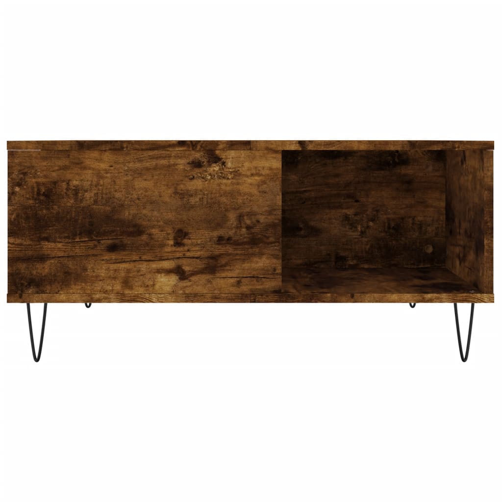Coffee table, smoky oak, 80x80x36.5cm, engineered wood