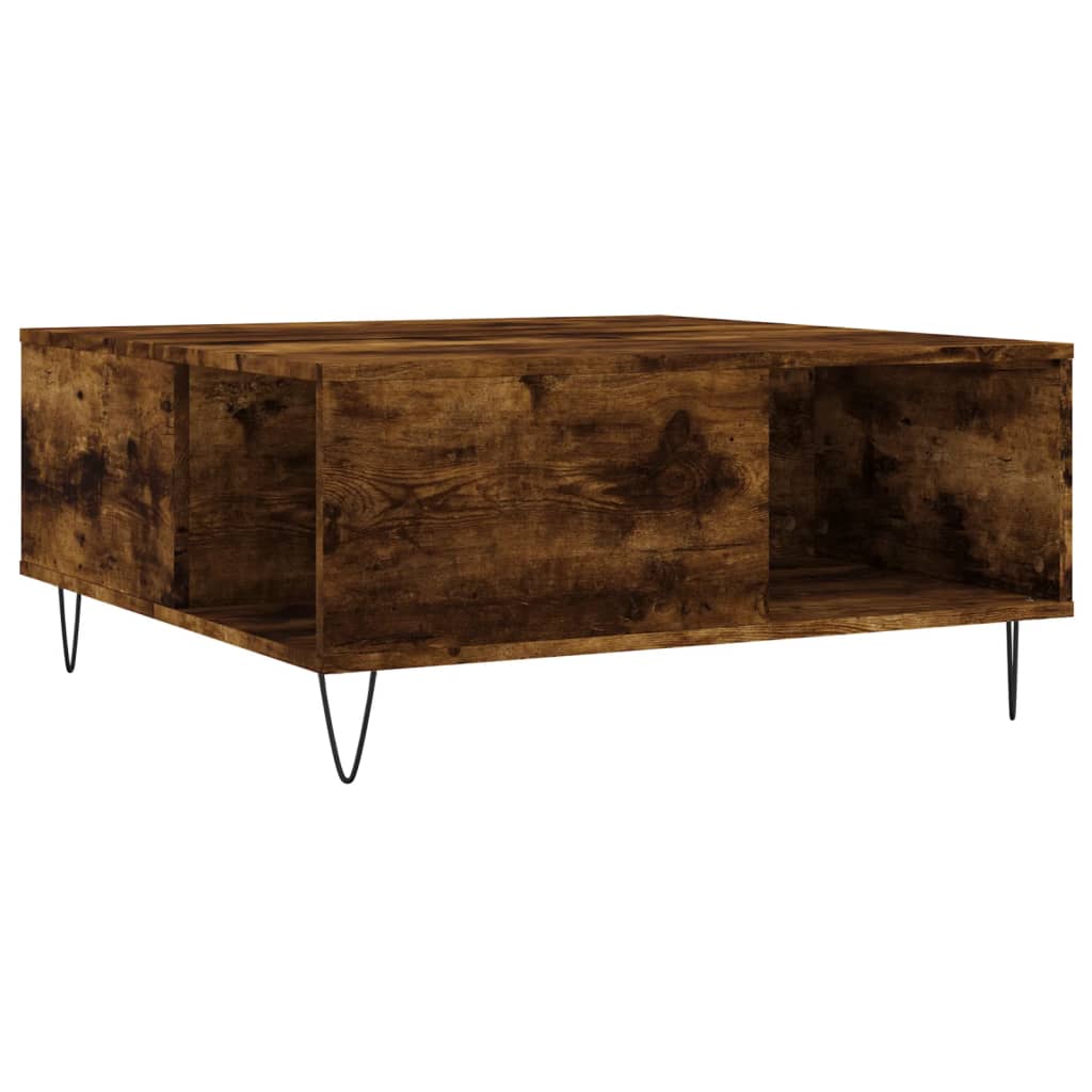 Coffee table, smoky oak, 80x80x36.5cm, engineered wood