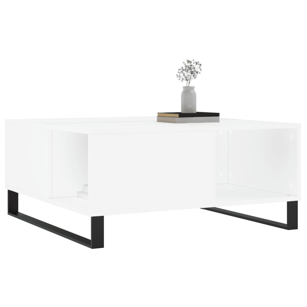 Coffee table, white, 80x80x36.5cm, engineered wood