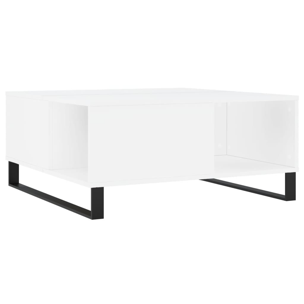 Coffee table, white, 80x80x36.5cm, engineered wood