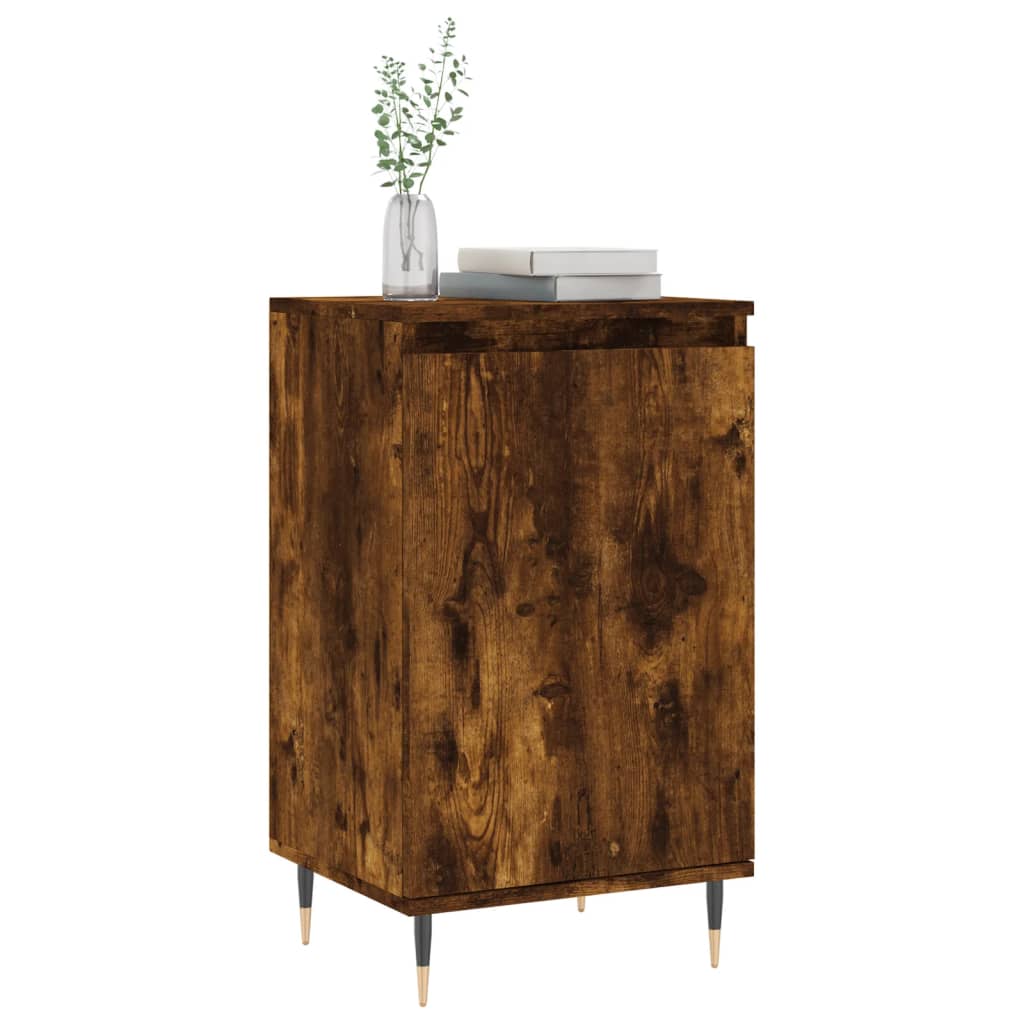 Side cabinet, smoked oak, 40x35x70cm, engineered wood