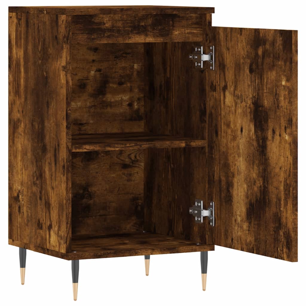 Side cabinet, smoked oak, 40x35x70cm, engineered wood