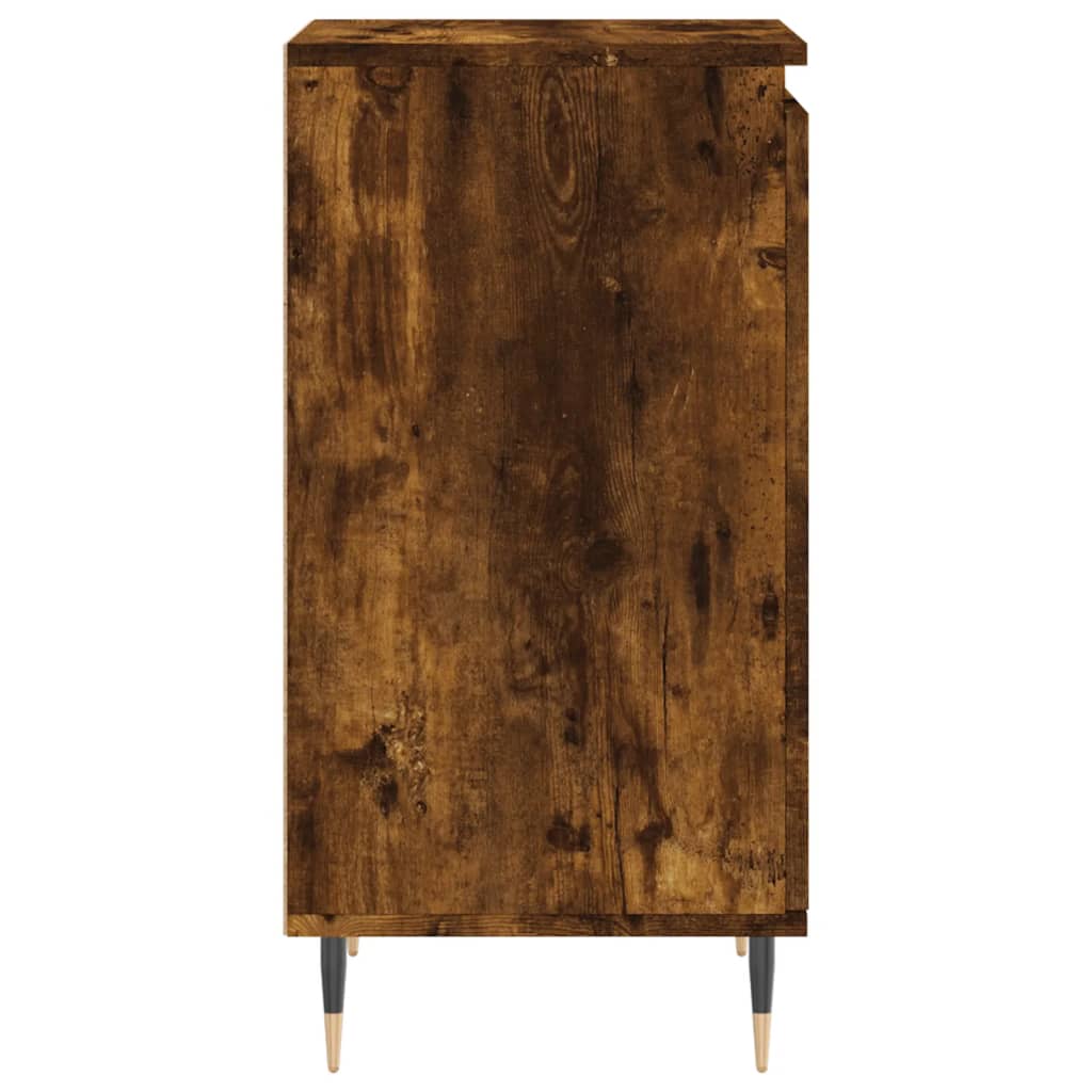 Side cabinet, smoked oak, 40x35x70cm, engineered wood