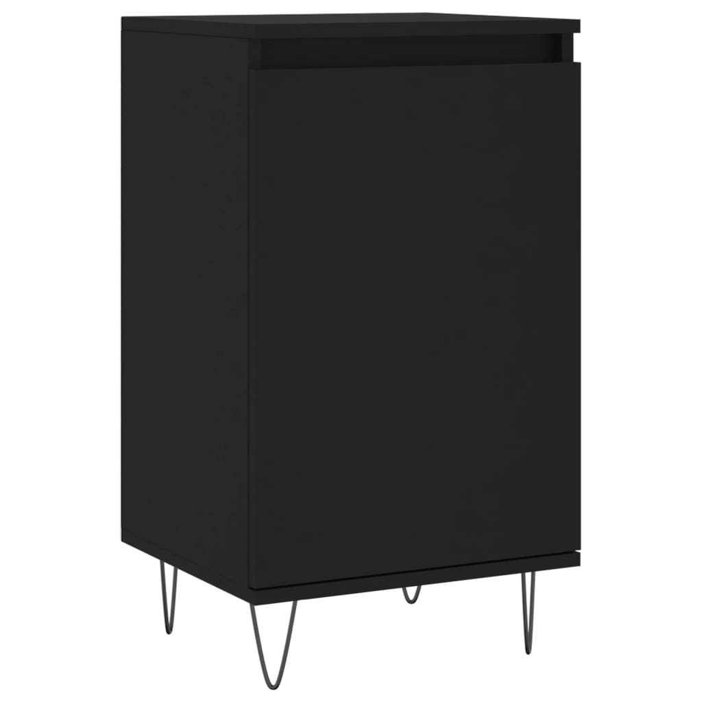Side tables, 2 pcs, black, 40x35x70cm, engineered wood