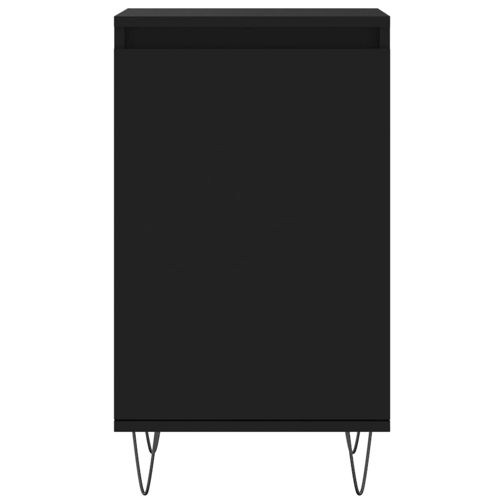 Side tables, 2 pcs, black, 40x35x70cm, engineered wood