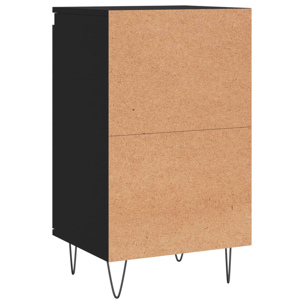 Side tables, 2 pcs, black, 40x35x70cm, engineered wood
