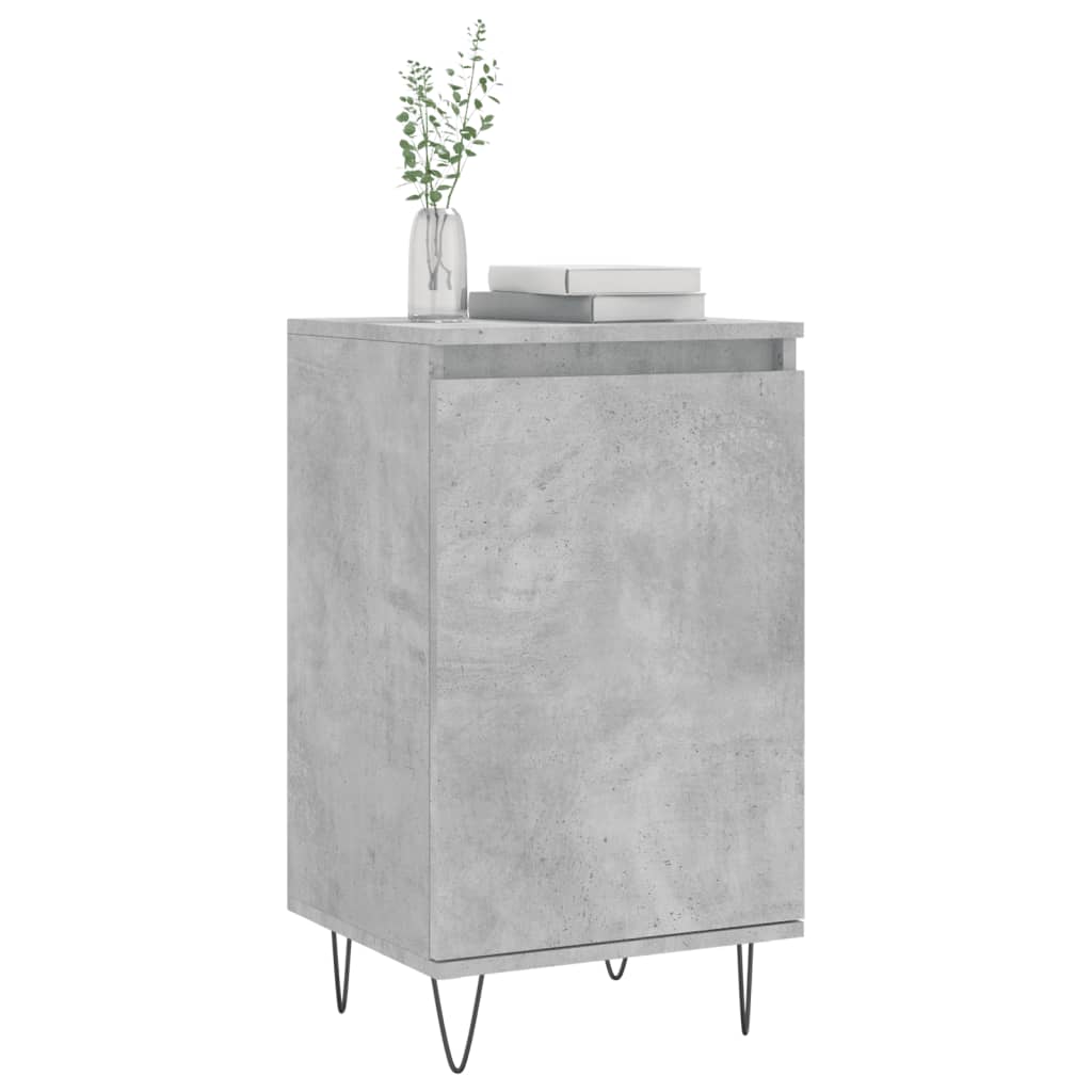 Bedside cabinets, 2 pcs., concrete grey, 40x35x70cm, wood