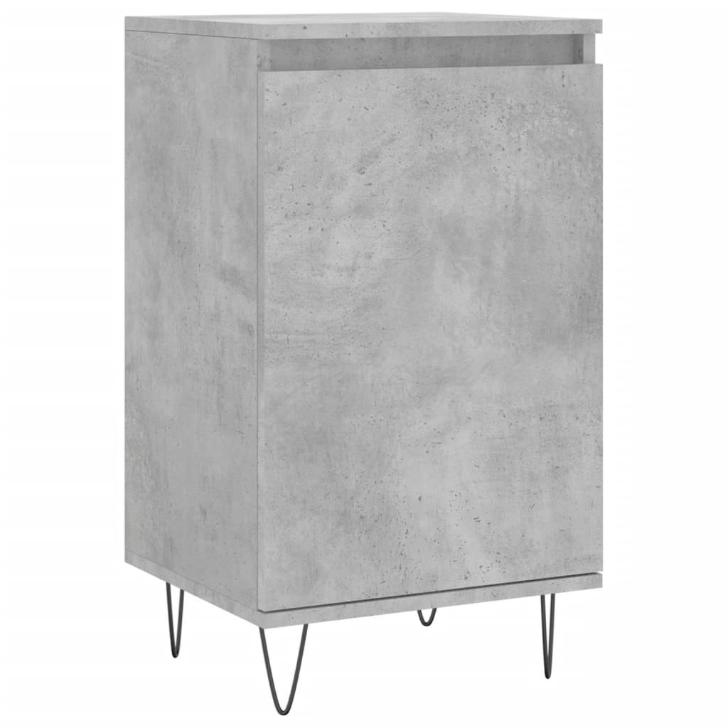 Bedside cabinets, 2 pcs., concrete grey, 40x35x70cm, wood