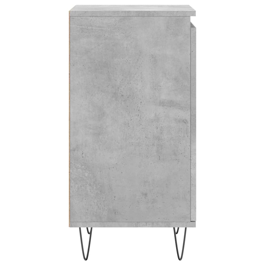 Bedside cabinets, 2 pcs., concrete grey, 40x35x70cm, wood