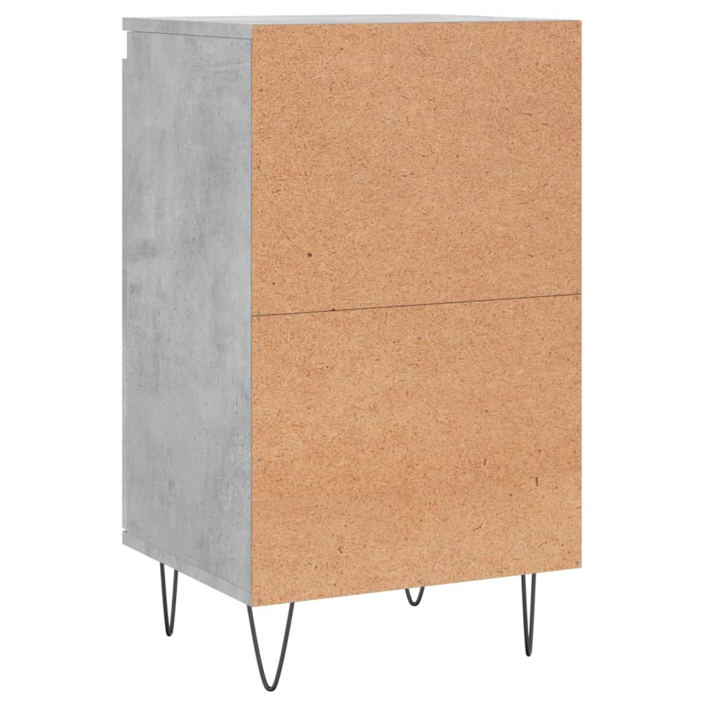 Bedside cabinets, 2 pcs., concrete grey, 40x35x70cm, wood