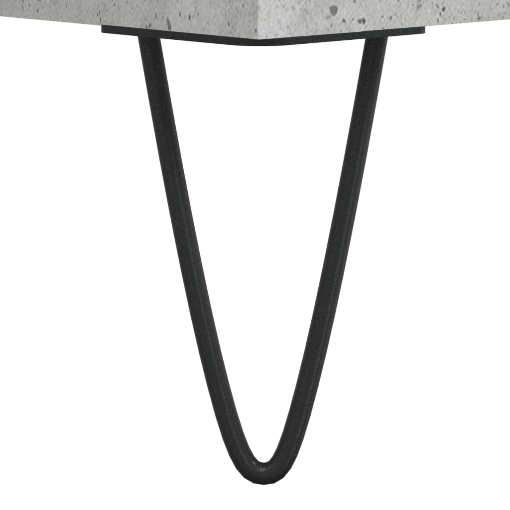 Bedside cabinets, 2 pcs., concrete grey, 40x35x70cm, wood