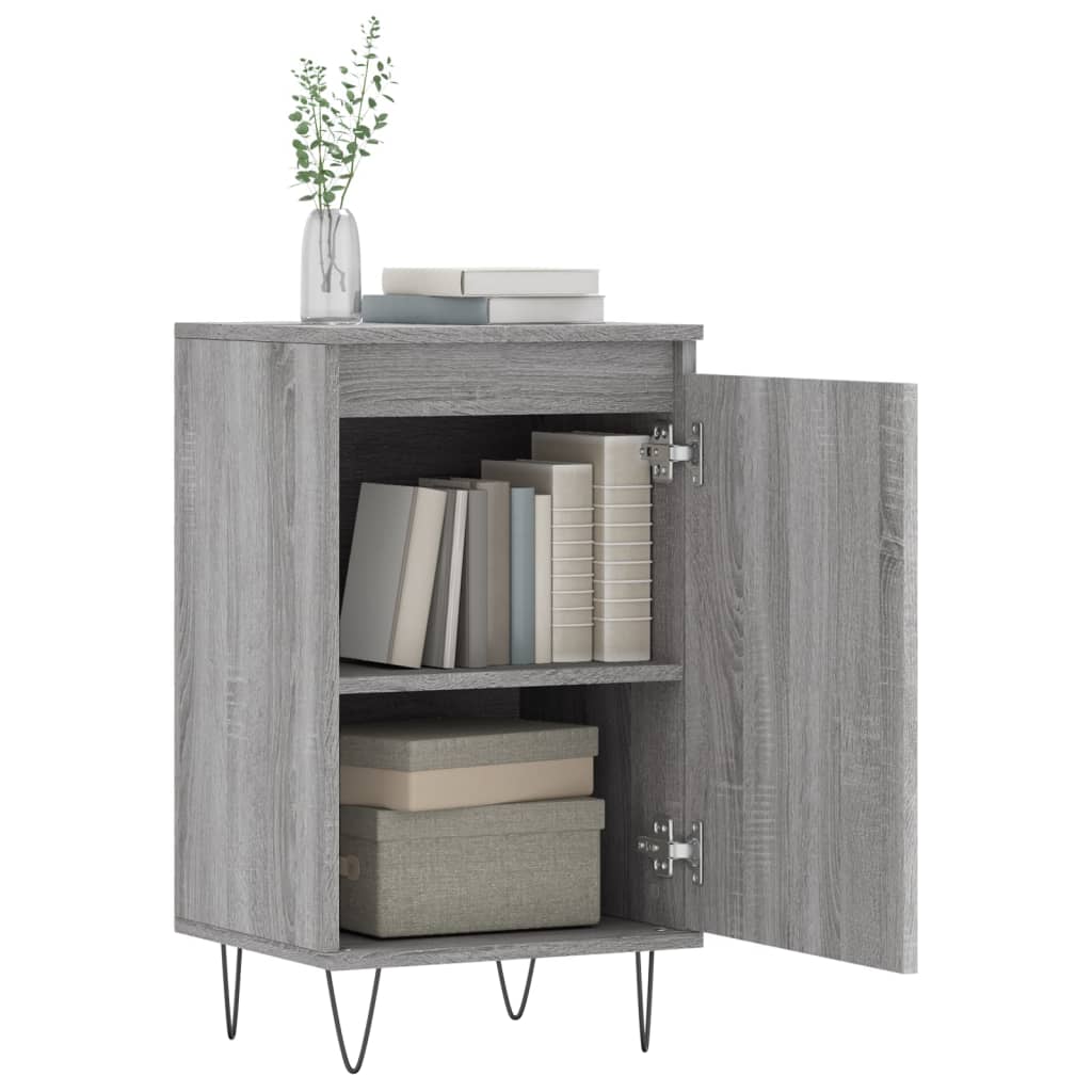 Side cabinets, 2 pcs., grey oak, 40x35x70cm, wood