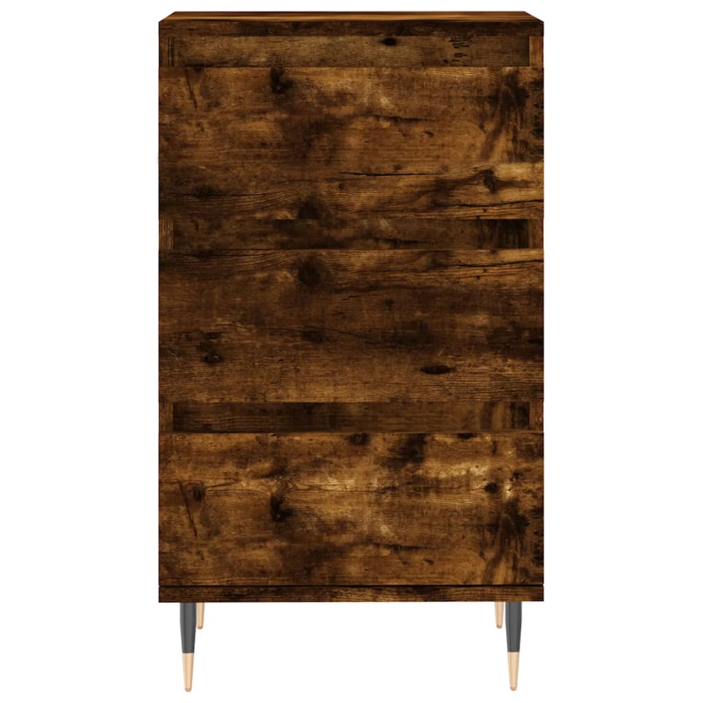 Side cabinet, smoked oak, 40x35x70cm, engineered wood
