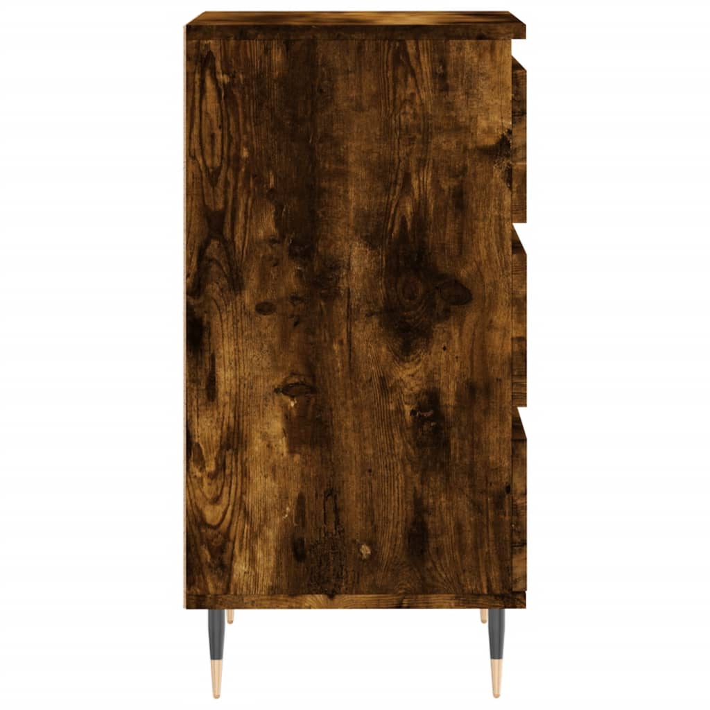 Side cabinet, smoked oak, 40x35x70cm, engineered wood