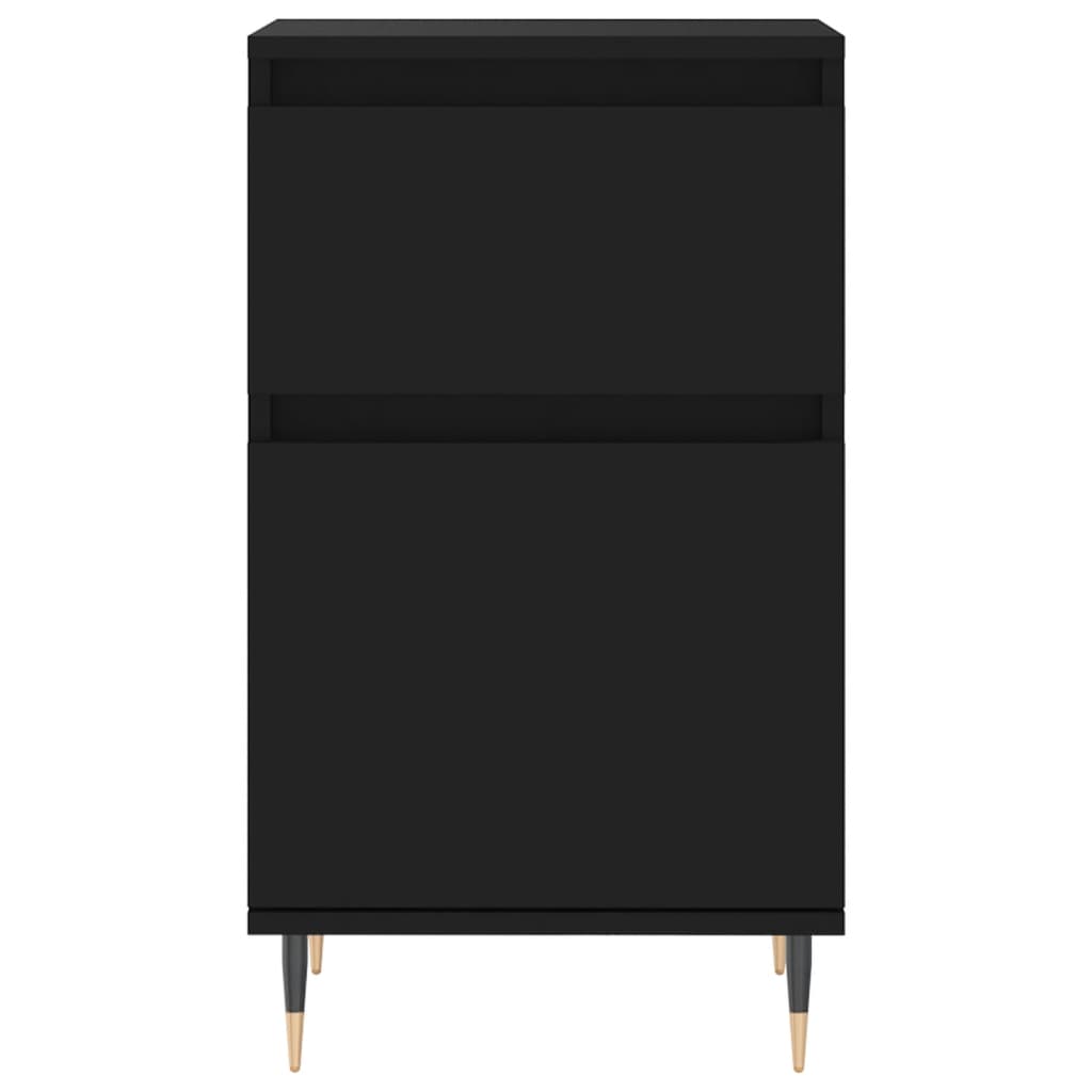Side tables, 2 pcs, black, 40x35x70cm, engineered wood