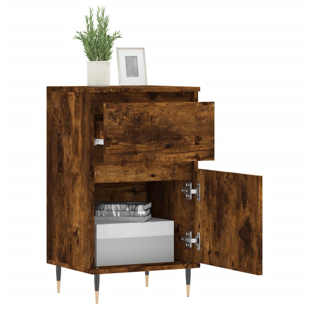 Sideboards, 2 pcs., smoked oak, 40x35x70cm, wood