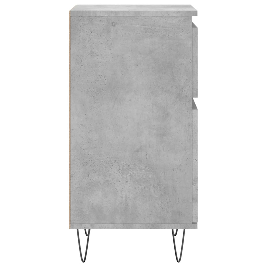 Sideboards, 2 pcs., concrete grey, 40x35x70cm, wood