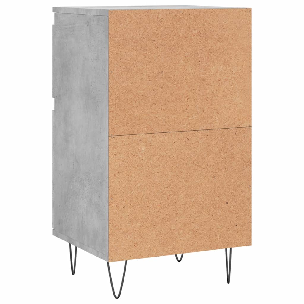Sideboards, 2 pcs., concrete grey, 40x35x70cm, wood