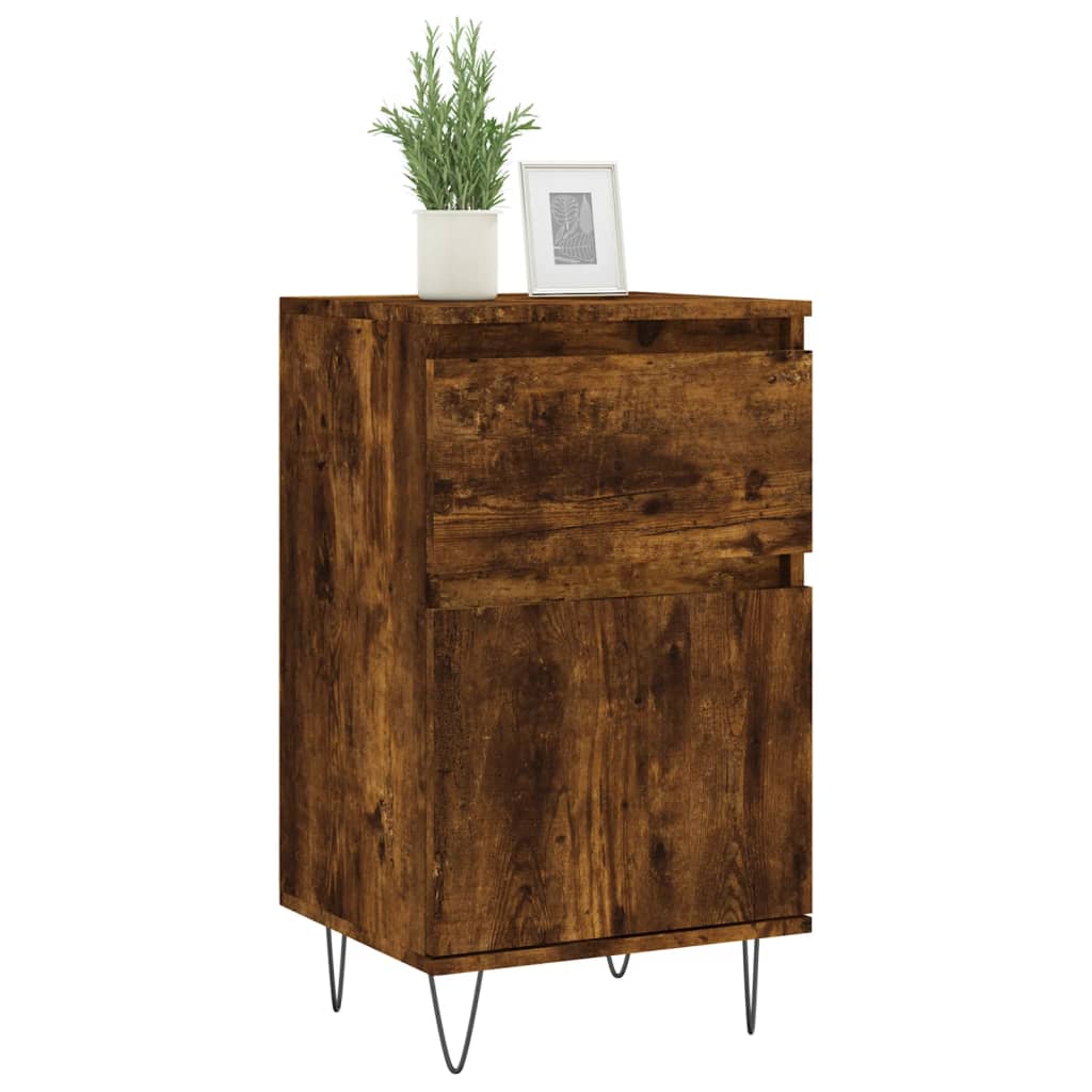 Sideboards, 2 pcs., smoked oak, 40x35x70cm, wood