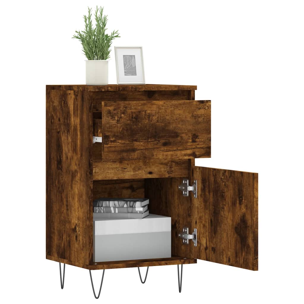 Sideboards, 2 pcs., smoked oak, 40x35x70cm, wood
