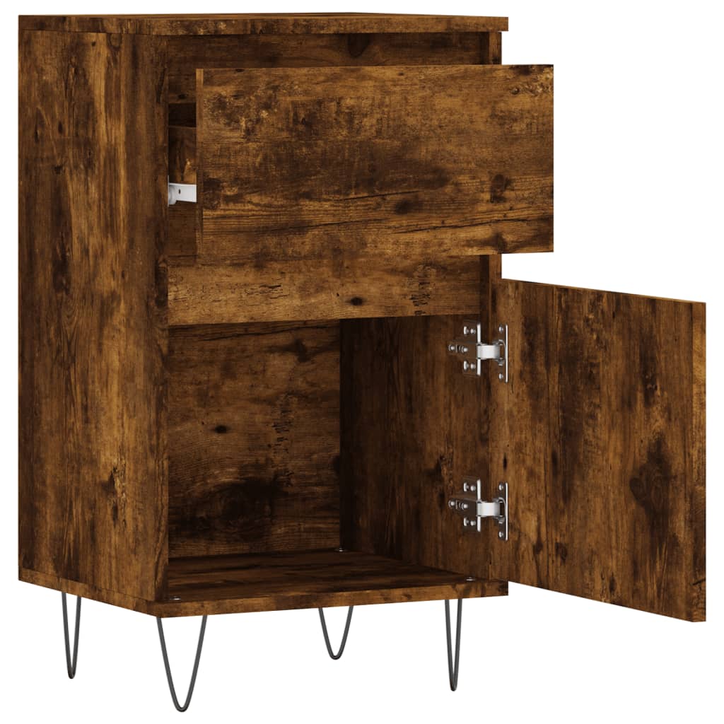 Sideboards, 2 pcs., smoked oak, 40x35x70cm, wood