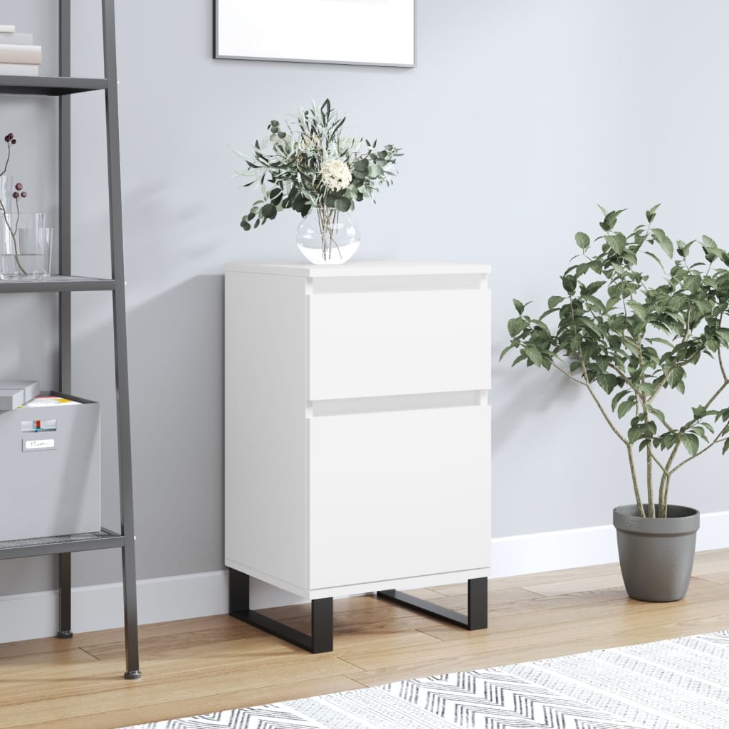 Side cabinet, white, 40x35x70cm, engineered wood