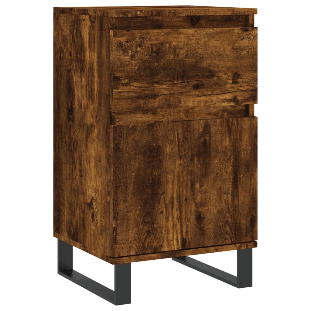 Side cabinet, smoked oak, 40x35x70cm, engineered wood