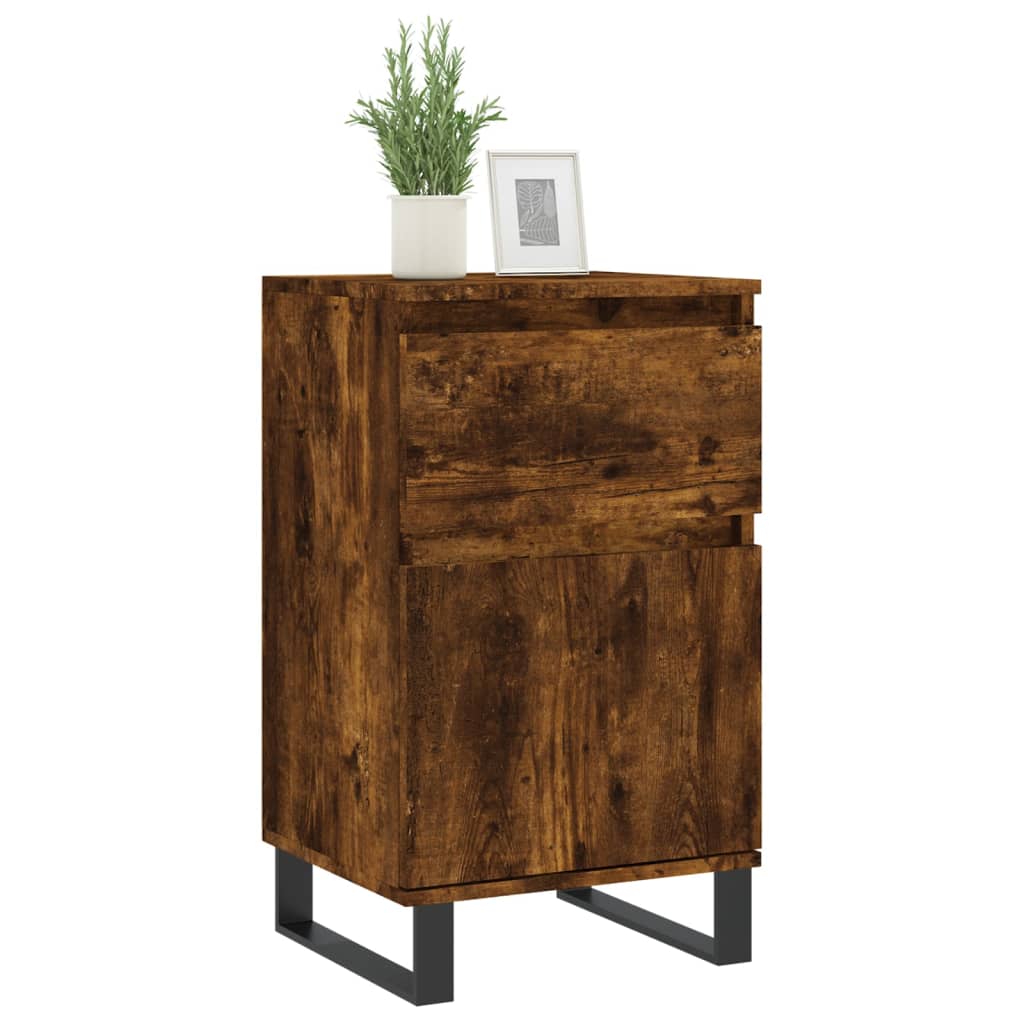 Side cabinet, smoked oak, 40x35x70cm, engineered wood