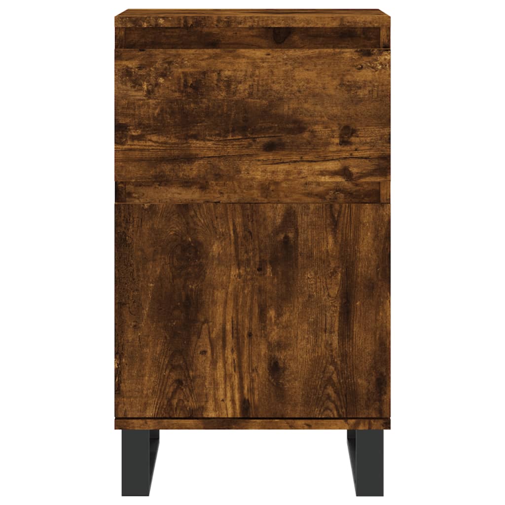 Side cabinet, smoked oak, 40x35x70cm, engineered wood