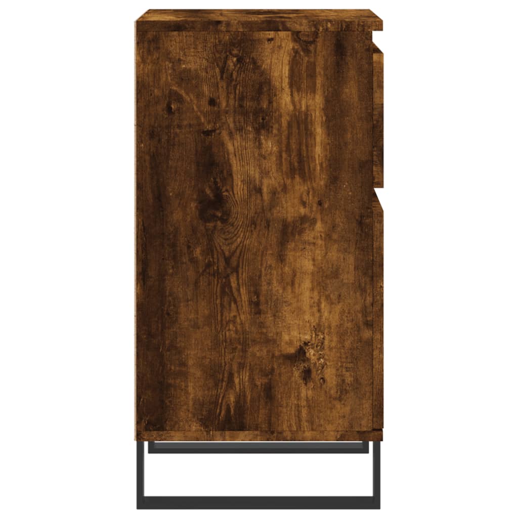 Side cabinet, smoked oak, 40x35x70cm, engineered wood