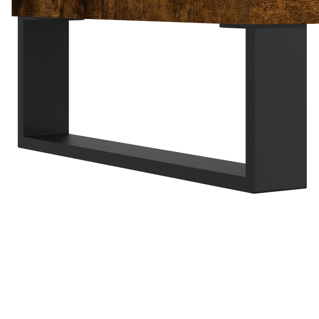 Side cabinet, smoked oak, 40x35x70cm, engineered wood