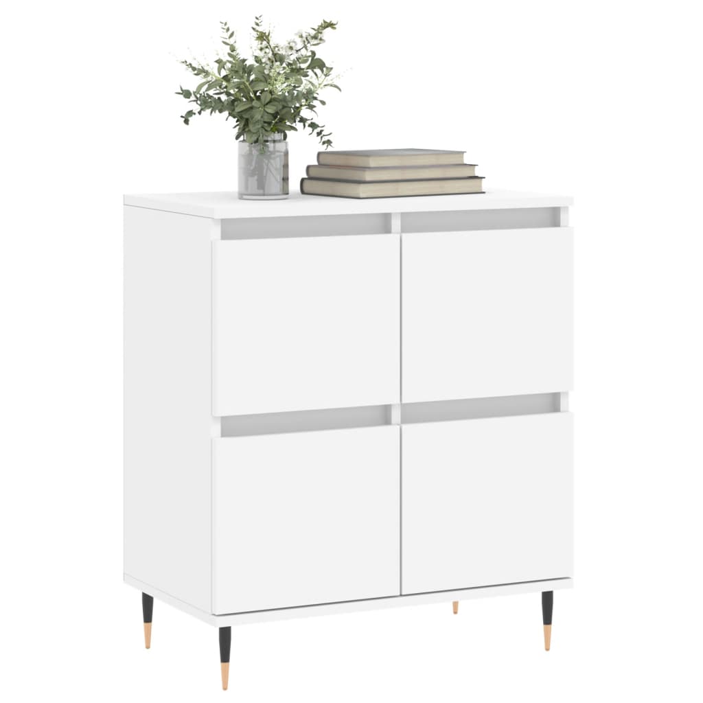 Side cabinet, white, 60x35x70cm, engineered wood
