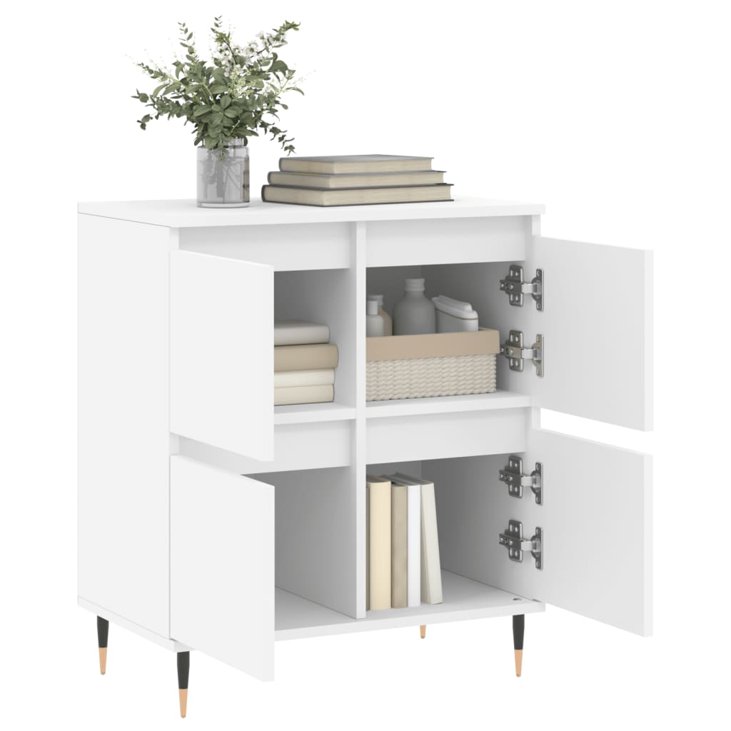 Side cabinet, white, 60x35x70cm, engineered wood