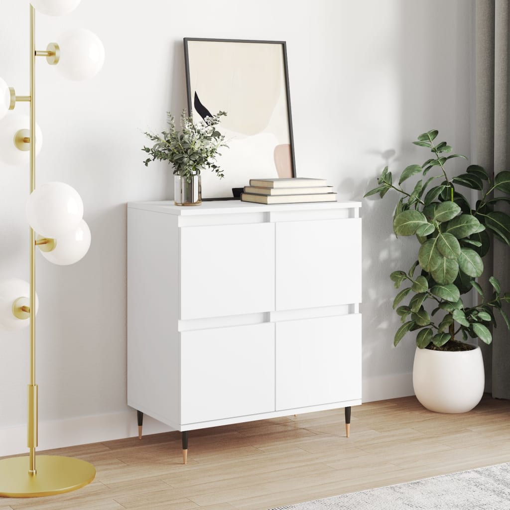 Side cabinet, white, 60x35x70cm, engineered wood