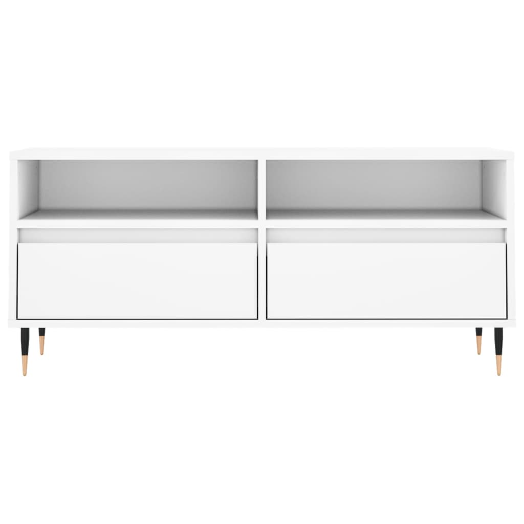 TV stand, white, 100x34.5x44.5cm, wood
