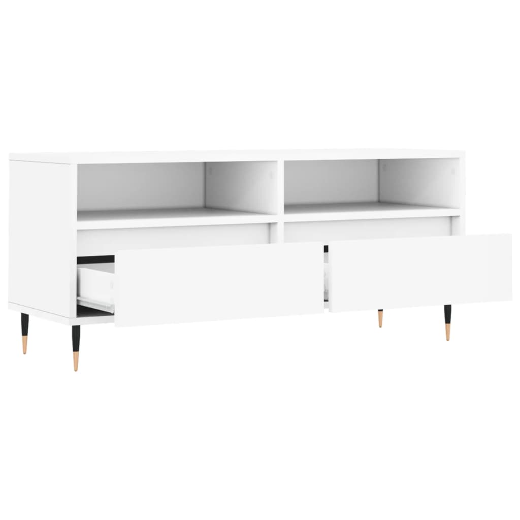 TV stand, white, 100x34.5x44.5cm, wood